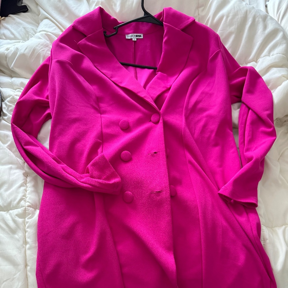 Magenta Blazer Dress Fashion Nova